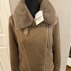 Rino & Pelle “Bacia” Biker Jacket – Taupe | Size 42 | NWT